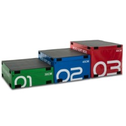 Juego de 3 Cajón Pliométrico-de Salto Desiguales (Espuma Foam) / Genérico (Sin marca)