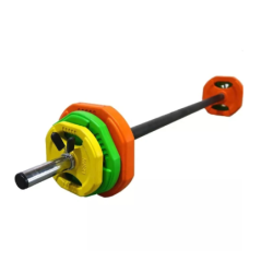 Pack Completo: Barra de Aeróbico Body Pump + Discos 27,5kg + Cierres (28mm) / Genérico (Sin marca)
