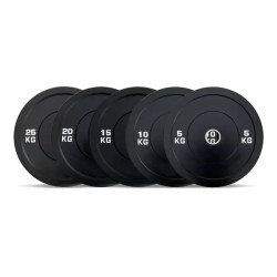 Disco Olímpico Pesa de Goma-Bumper Negro 50mm / Genérico (Sin marca)