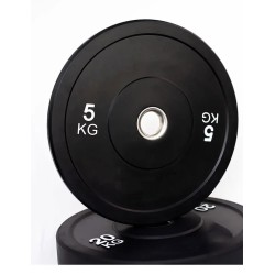 Disco Olímpico Pesa de Goma-Bumper Negro 50mm / Genérico (Sin marca)