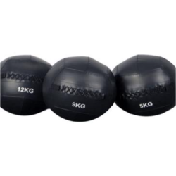 Wall Ball-Balón de Fuerza Lanzamiento (Doble Costura) Negro / Genérico (Sin marca)