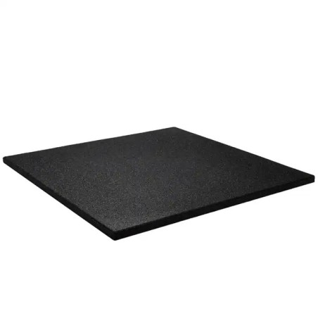 Suelo-Pavimiento Fitness de Caucho en Loseta (Negro) Varios Formatos  / Genérico (Sin marca)