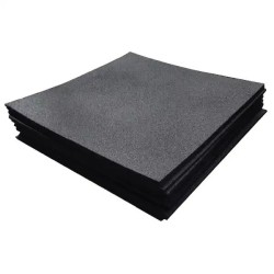 Suelo-Pavimiento Fitness de Caucho en Loseta (Negro) Varios Formatos  / Genérico (Sin marca)