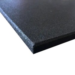 Suelo-Pavimiento Fitness de Caucho en Loseta (Negro) Varios Formatos  / Genérico (Sin marca)