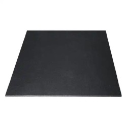 Suelo-Pavimiento Fitness de Caucho en Loseta (Negro) Varios Formatos  / Genérico (Sin marca)