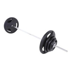 Disco Subolímpico Pesa Redondo Recubierto de Goma (Negro Triagarre) 28mm / Genérico (Sin marca)