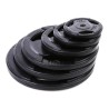 Disco Subolímpico Pesa Redondo Recubierto de Goma (Negro Triagarre) 28mm / Genérico (Sin marca)