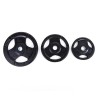 Disco Subolímpico Pesa Redondo Recubierto de Goma (Negro Triagarre) 28mm / Genérico (Sin marca)